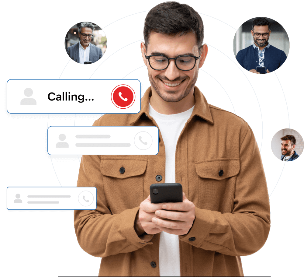 Lumifone automated phone dialer interface