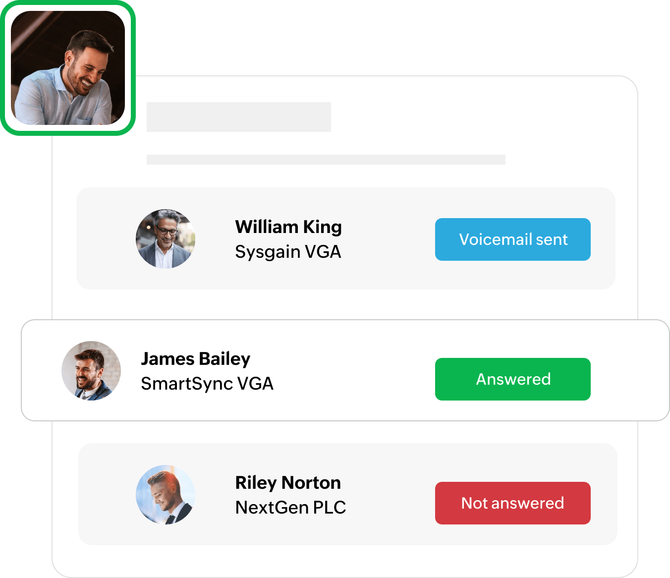 Lumifone CRM showing lead lists and statuses